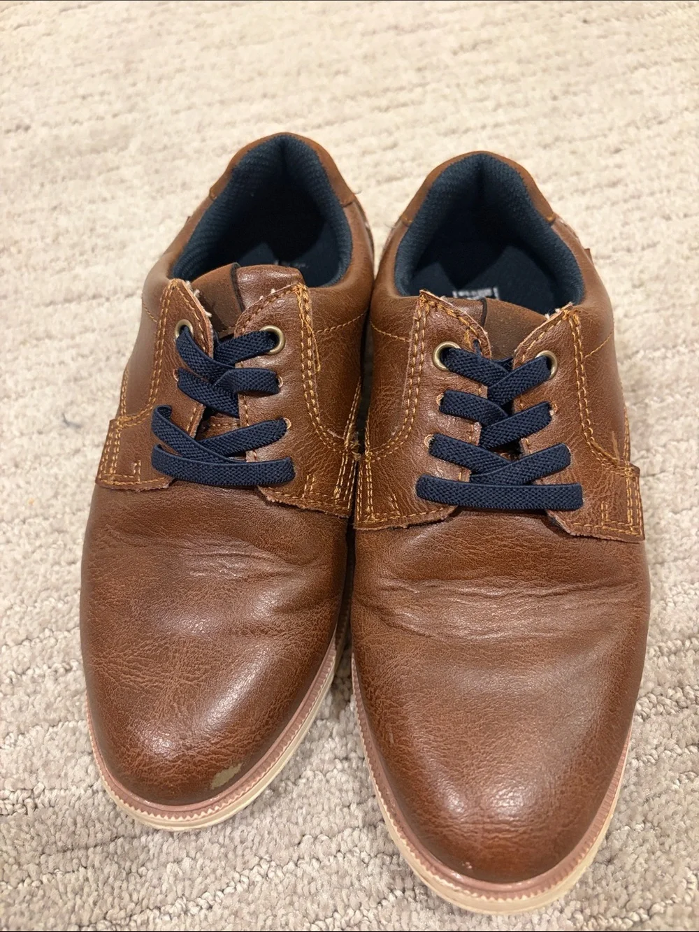 Mix No. 6 Brown and Navy Kids Dress Shoes